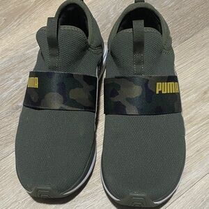 Puma Green Slip-On Sneakers
